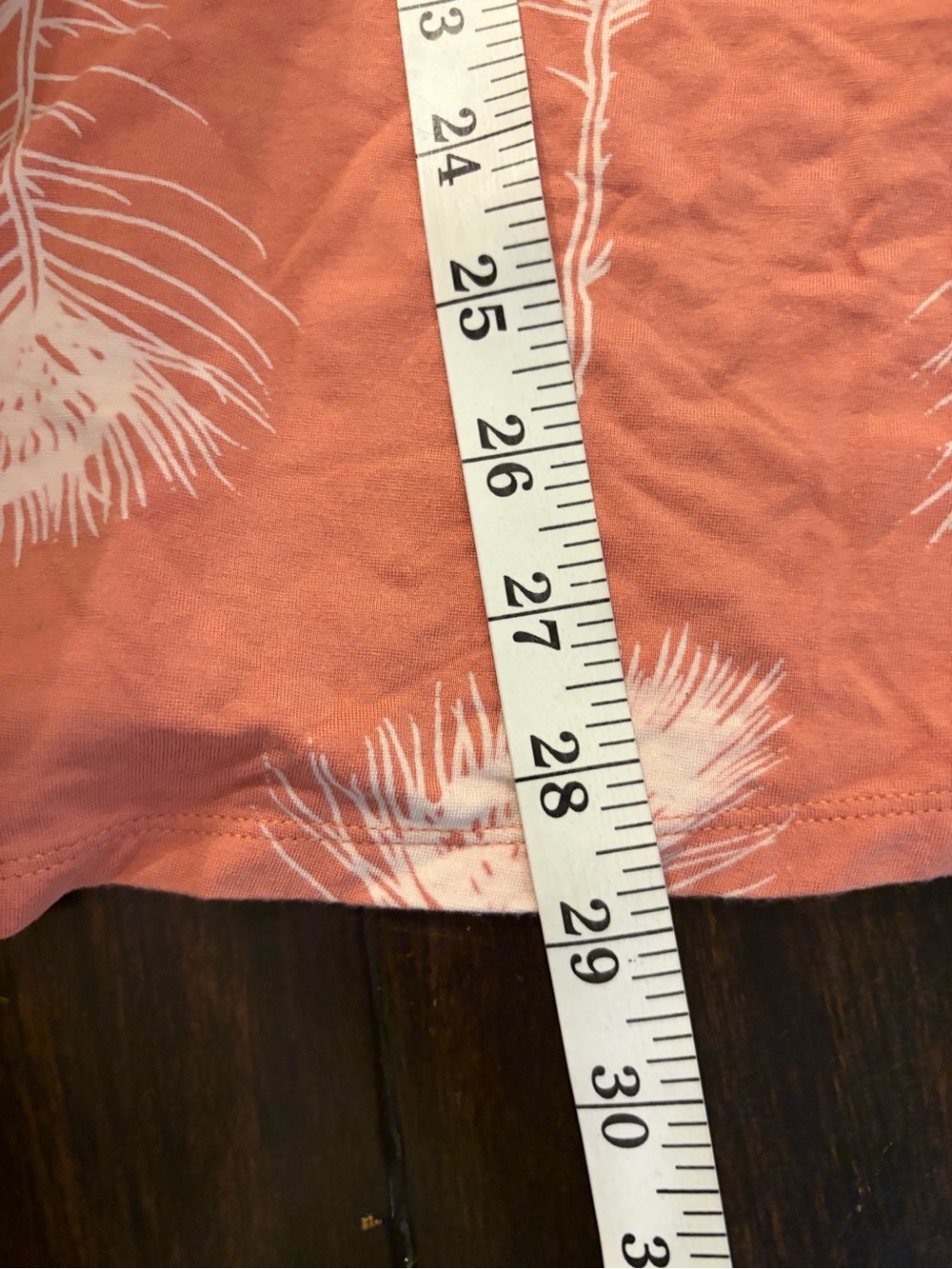 Women's Coral Feather-Print Spaghetti Strap Camisole women’s size medium - Picture 6 of 6